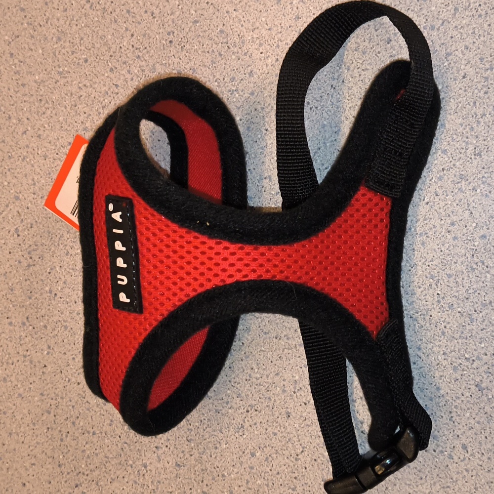 Puppia Brand & Black & Red Small Dog Harness-Brand New With Tag